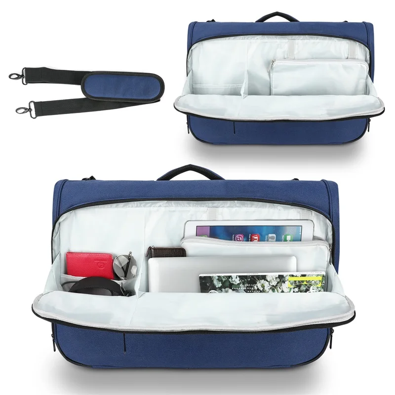 2 in 1 Canvas Garment Bags Mens Cotton Suit Travel Bags Carry on Garment Duffel Bags for Travel and Business Trips