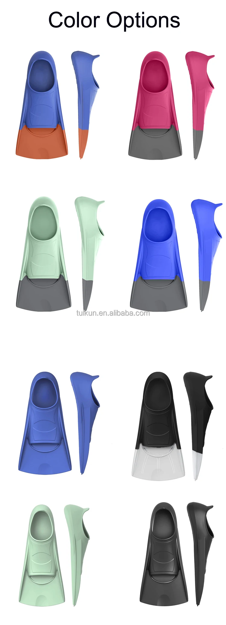 High Quality Toddler Swim Fins Silicone Swim Flippers New Design Diving