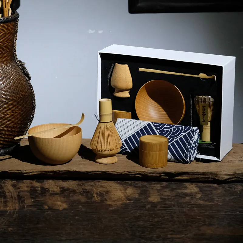 Set à Thé Matcha - Fouet (chasen), Cuillère (chashaku) Et Support En Bambou Naturel - Pour Cérémonie Matcha - 3