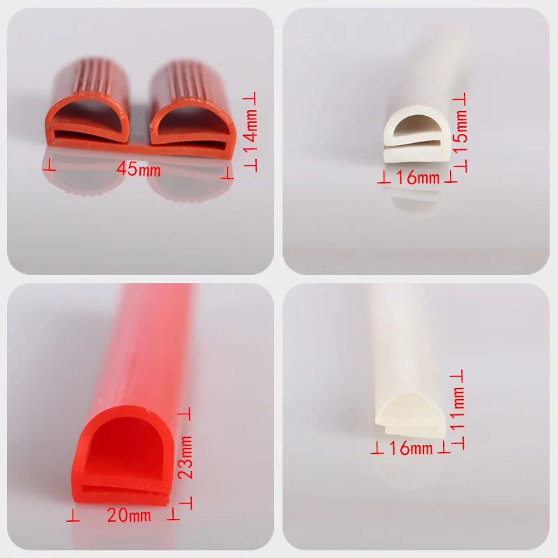 High Temperature E Shape Gasket Silicone Oven Door Rubber Seal