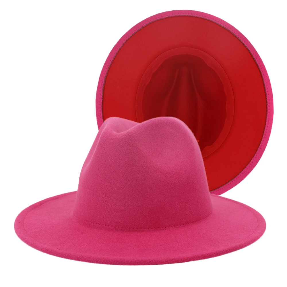 pink and red fedora