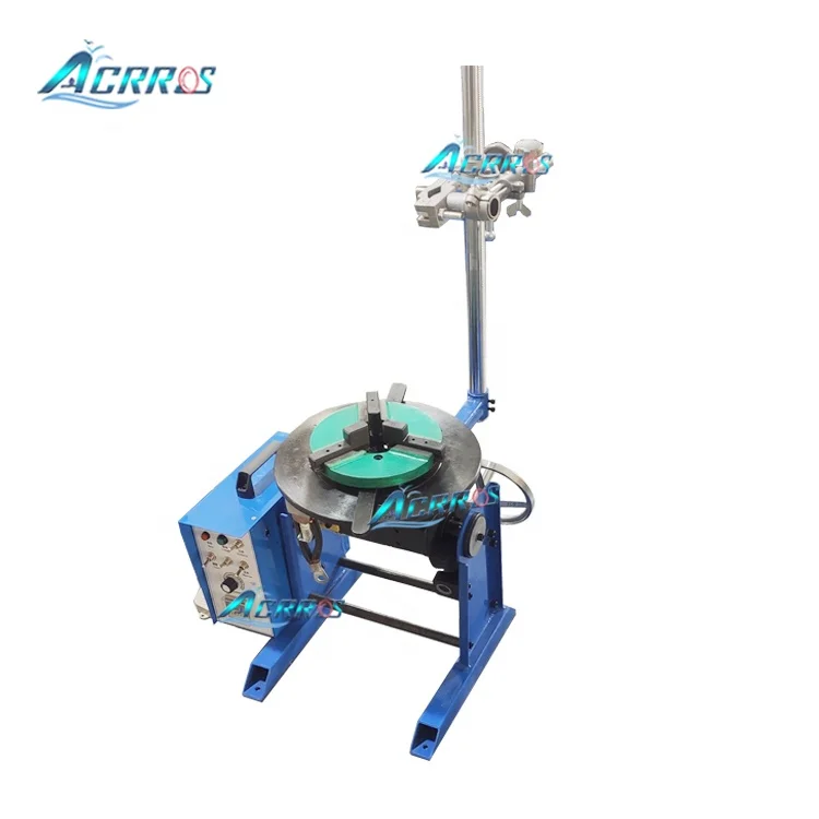 Automatic Rotating Welding Turntable 2 Axis Welding Positioner 100Kg With Torch Holder Chuck