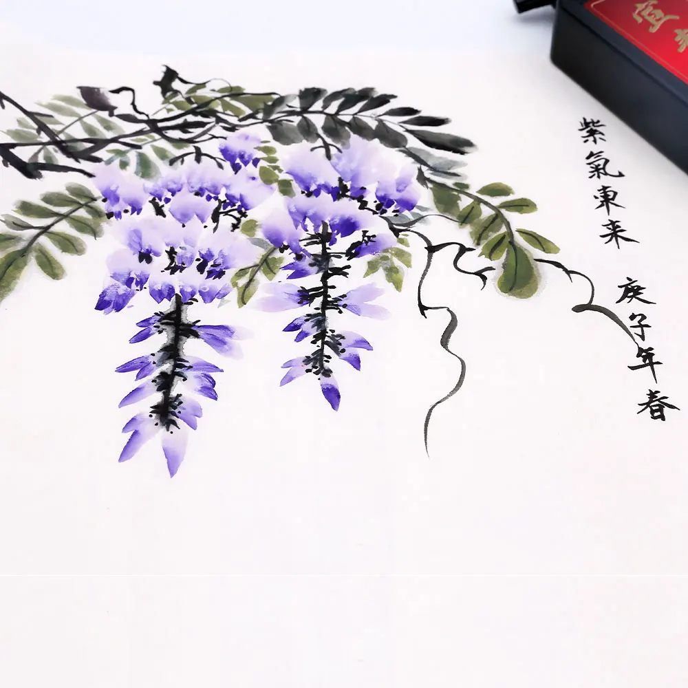 Artecho Chinese Calligraphy Sets Raw Xuan Rice Paper 100 Sheets 13.8 X 27.2 Inch ( 35 69 cm ) Grids / Sheet Sum