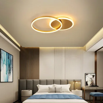 Modern LED Circle Rings Ceiling Light for Living Room Bedroom Study Room Ceiling Lamp