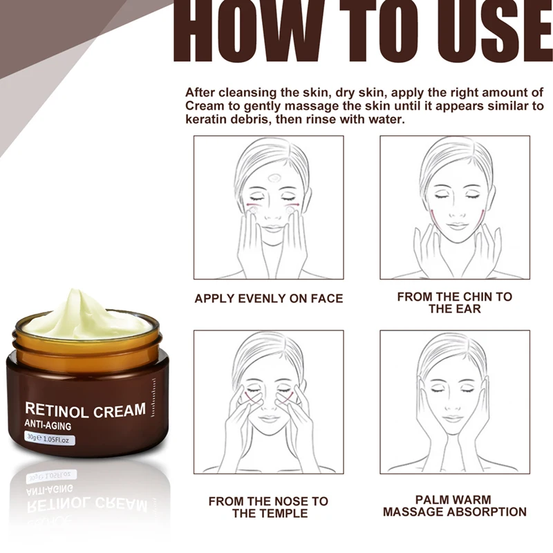 private label organic remove wrinkle hyaluronic acid moisturizer anti aging retinol face cream