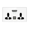 2Gang Universal 6Pin 2USB socket