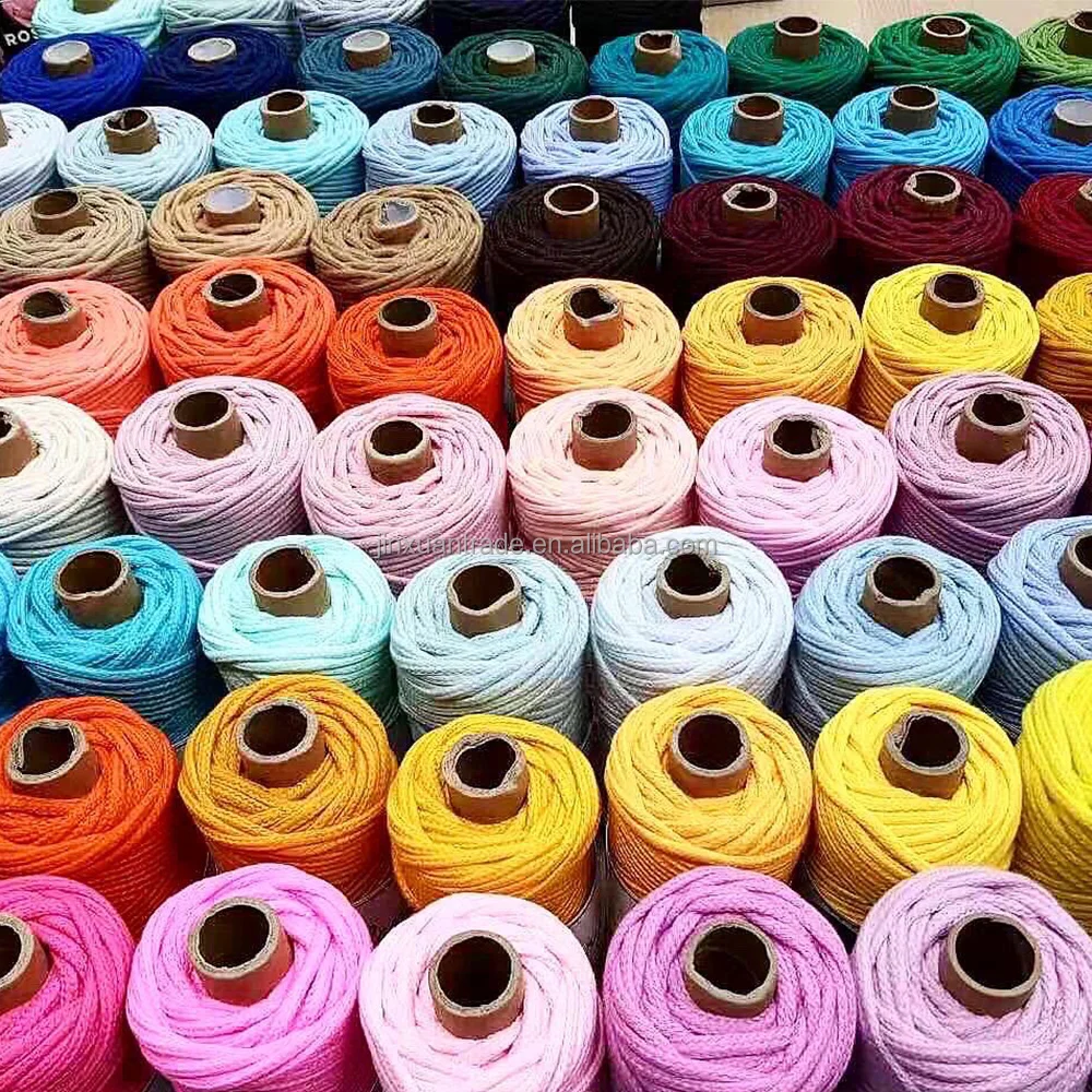 59 Farben Makramee Baumwoll schnur Geflochten 30% Baumwolle 70