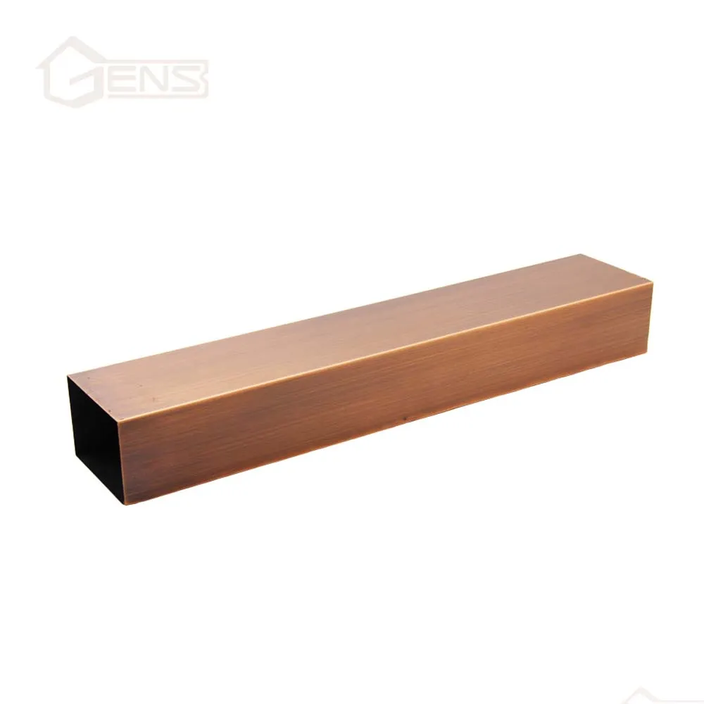 Special Connection K Type Rectangle High Quality Pure Copper Gutter Downspout Customize Color Seamless Downspout