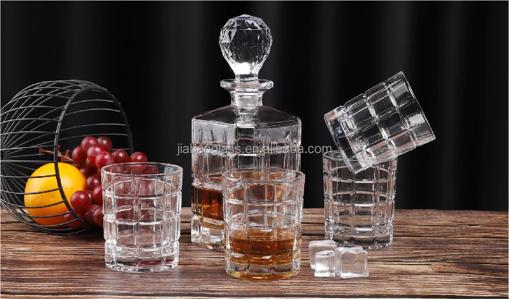 High Transparency Glass Decanter And Tumbler Set 7pcs Wine Whisky