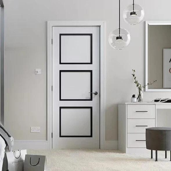 Internal High Class Apartment Flush Doors Teak Wooden Doors With Lock