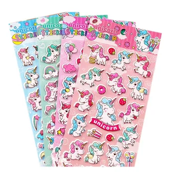 Custom Magic Unicorn Puffy Bubble Stickers Sheets - Buy Puffy Sticker ...