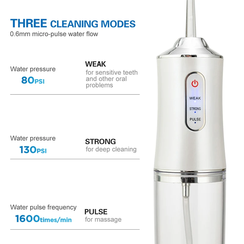 2021 Oem умный водный ирригатор для зубов Уход за полостью рта Smart 220 мл Nicefeel Water Dental Flosser