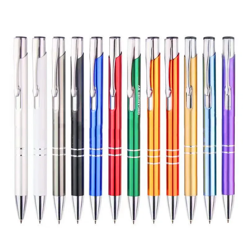 Лидер продаж, дешевая металлическая алюминиевая шариковая ручка с индивидуальным логотипом для рекламных подарков
