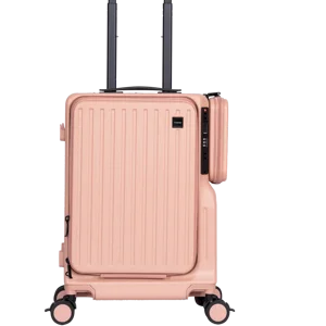 New Arrival Front Opening Vintage Multifunctional Zipper Luggage Size Hardside Carry on  Luggage Suitcase