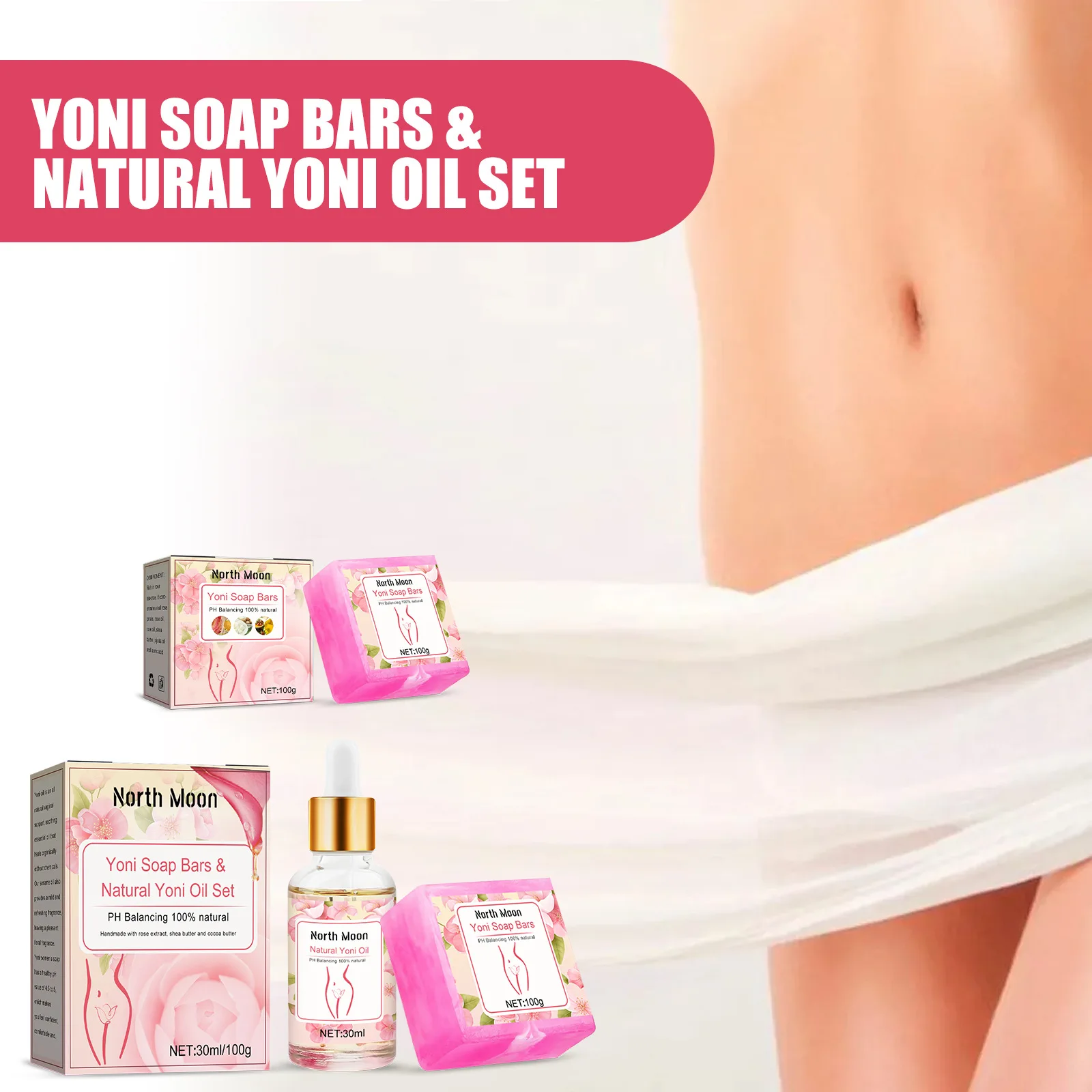 Oem Yoni Soap Bars And Yoni Oil Set For Women Feminine Wash Vaginal