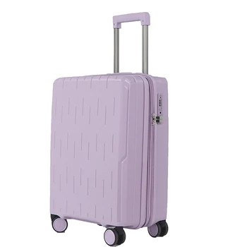 Factory hot-selling pp suitcase portable carry-ons high-value customizable trolley case 20 + 24 + 28-inch suitcase set