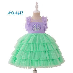 MQATZ New Arrival Mermaid Costume Dress Princess Kids Dress Girls Party Dress Cosplay Age 6 Years Old