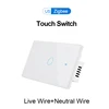 US Live Wire+Neutral Wire Touch Zigbee White