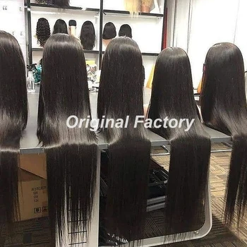 40 Inches 250 Density HD Lace Wig 13x6 Human Hair Wigs 13x4 Straight Glueless Natural Baby Hair PrePlucked For Women