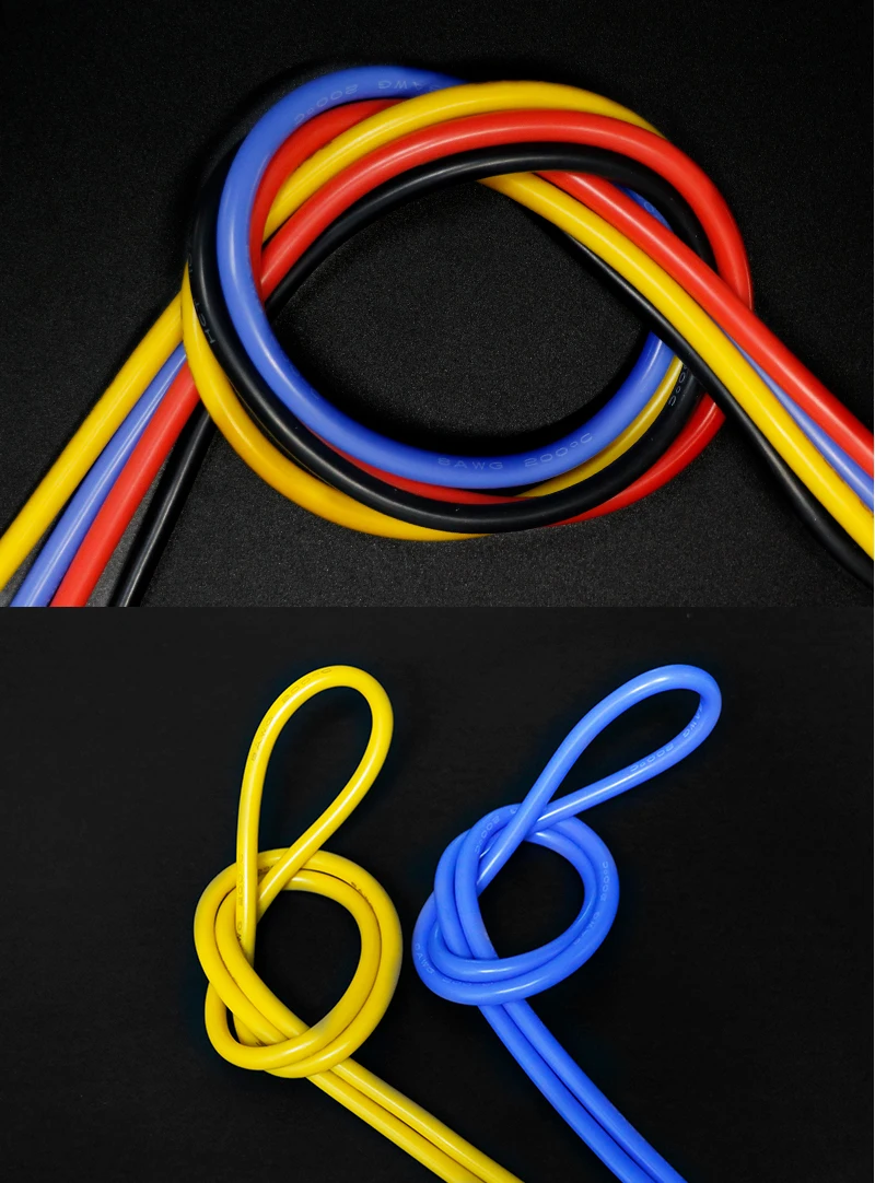 Flexible Silicone Cable 0.08mm Tinned Copper Electrical Wires 8AWG Silicone Wire For RC Motor ESC Lipo Battery Car Inverter