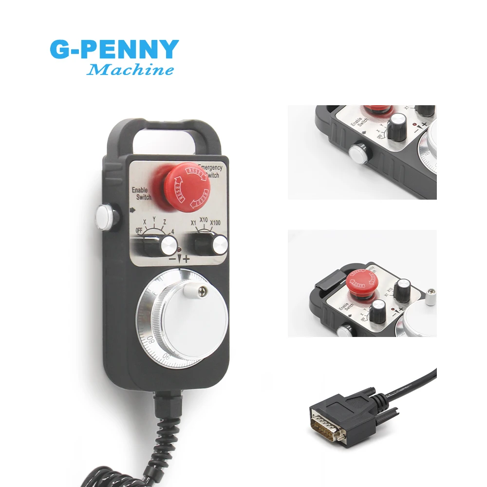 Universal CNC 4 Axis MPG Pendant Handwheel & Emergency Stop For Siemens