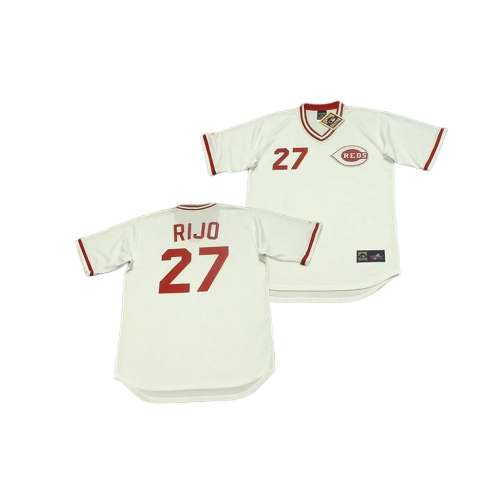 Wholesale Men's Cincinnati 27 Jose Rijo 28 Bobby Tolan 29 Brett Boone 30  Ken Griffey 36 Carroll Throwback Baseball Jersey Stitched S-5xl From  m.