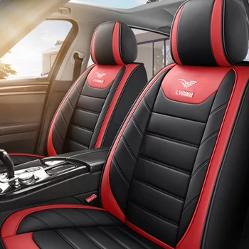 2025 New 5 Seater Car Seat Cover Leather Waterproof All Season Universal Car Seat Cover Full Set