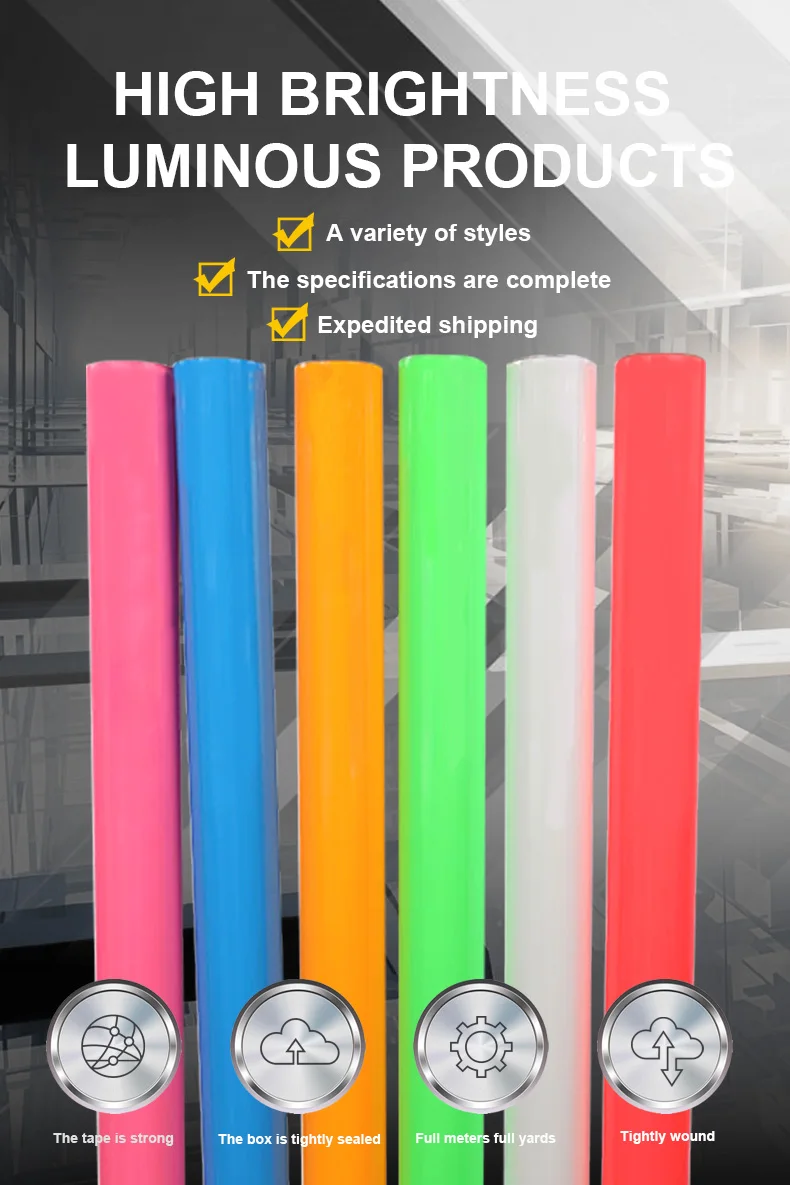 3HAO Factory Sales Photoluminescent Tape PET Roll for Traffic Signs Long Glowing Time Good Quality Printable details