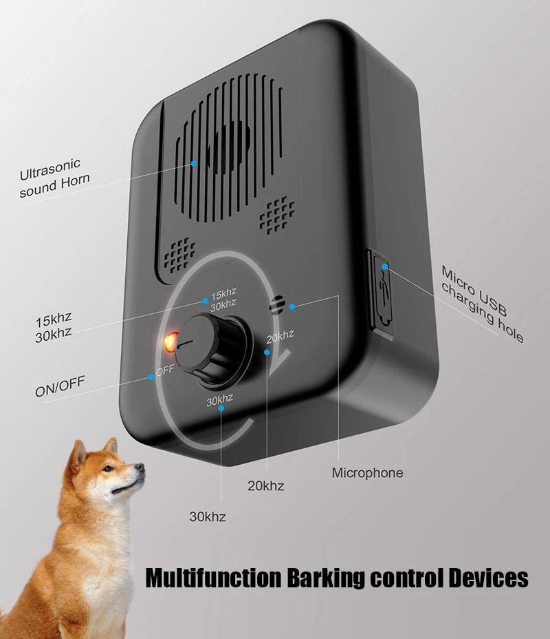 Ultrasonic Dog Barking Control Device For Home 3 Levels Sonic