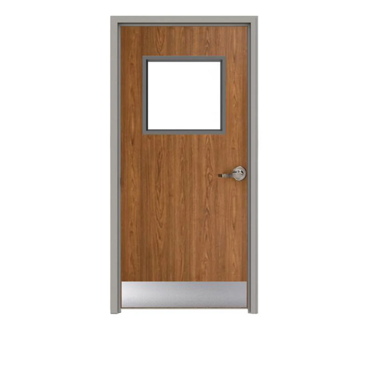 Modern Simple Design Turkish Style Wooden Finish Steel Door and Flush Metal Doors Wooden Grain Finish Security Fire Door