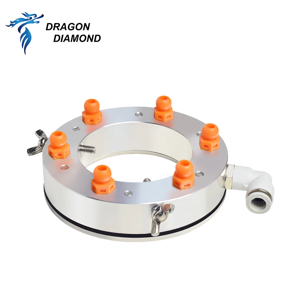 Spindle Cooling Ring Adjustable Nozzle Tool Cooler Mist Coolant Spray Sprayer 6 Water Pipes for CNC Engraving Milling Machine