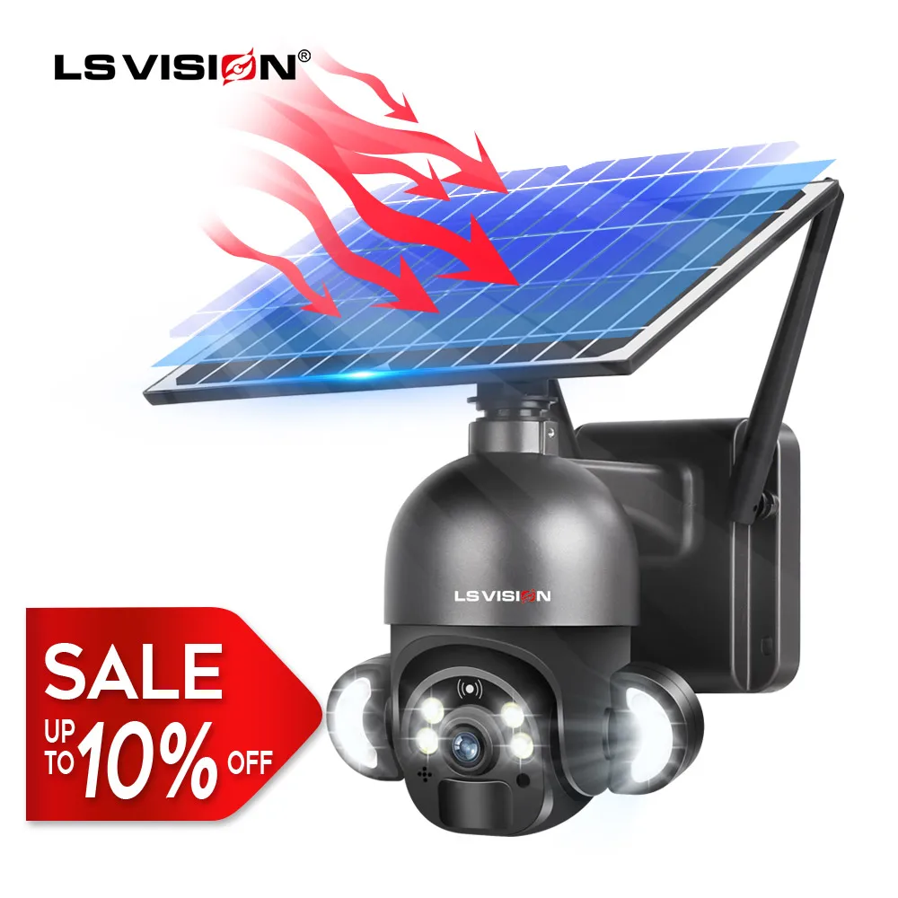 LS VISION 2022 the Best Solar CCTV Camera with 4G Sim Card Security  Surveillance System IP Solar PTZ Camera Wireless Outdoor
