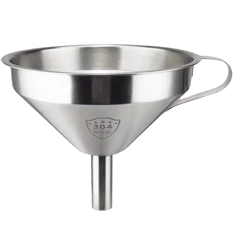 Metal Kitchen 304 Separating Oil Stainless Steel Funnel Metal Drinking
