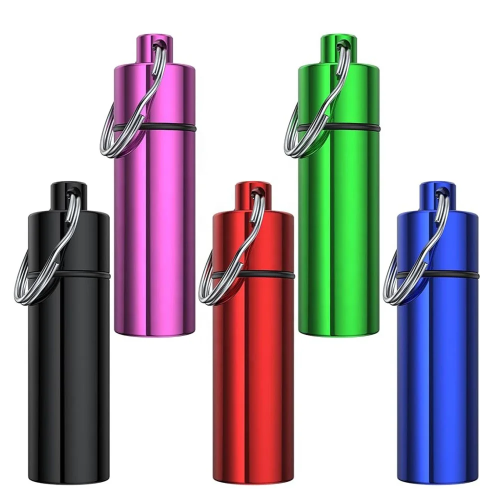 Алюминиевый футляр для таблеток контейнер водонепроницаемый прочный мини-держатель лекарств