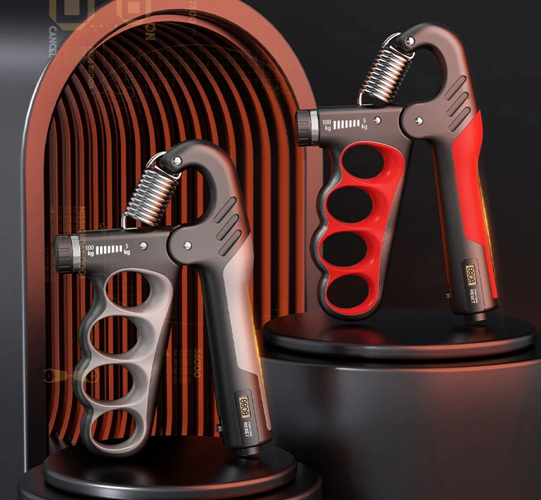 100 кг Регулируемый пружинный ручной захват с цифровым счетчиком усилитель для силовых упражнений