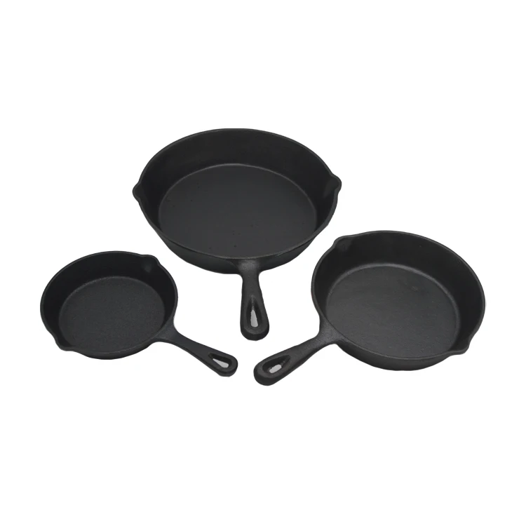 China Kitchen Pre-Seasoned Cast Iron Skillet Set 3-Piece – 6 Inch, 8 Inch  and 10 Inch Manufacture and Factory