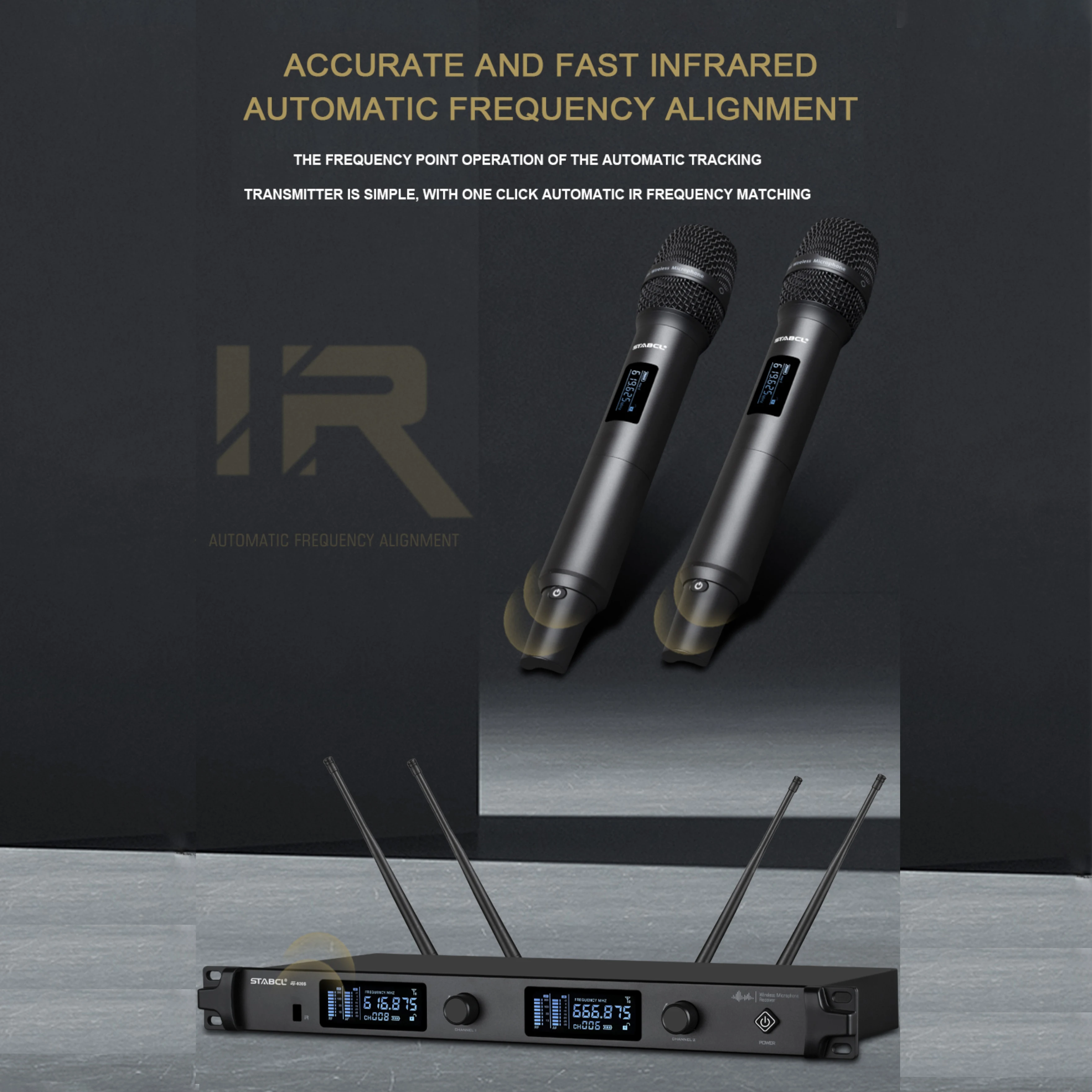 ST-920S Hot Sale Professional UHF Handheld Wireless Microphone for Church  KTV Stage Performance Recording Portable Home Use