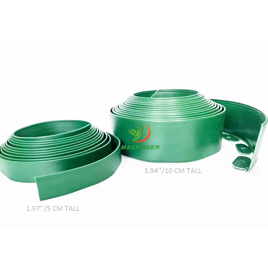 PE PVC Custom 1.97 5 Inches Landscaping Plastic Lawn Edging Rolls Smooth 10m for Garden Border