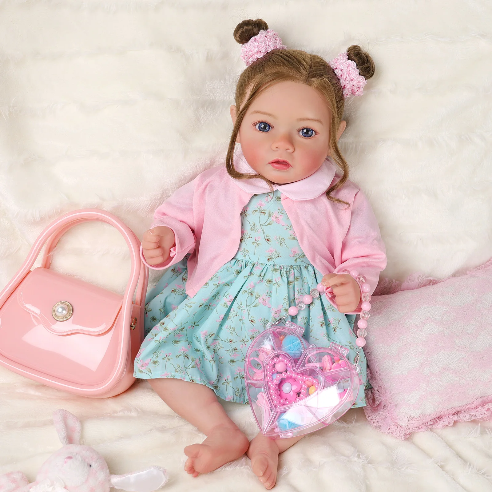 Gli occhi da 20 pollici aprono la bambola rinata della bambina