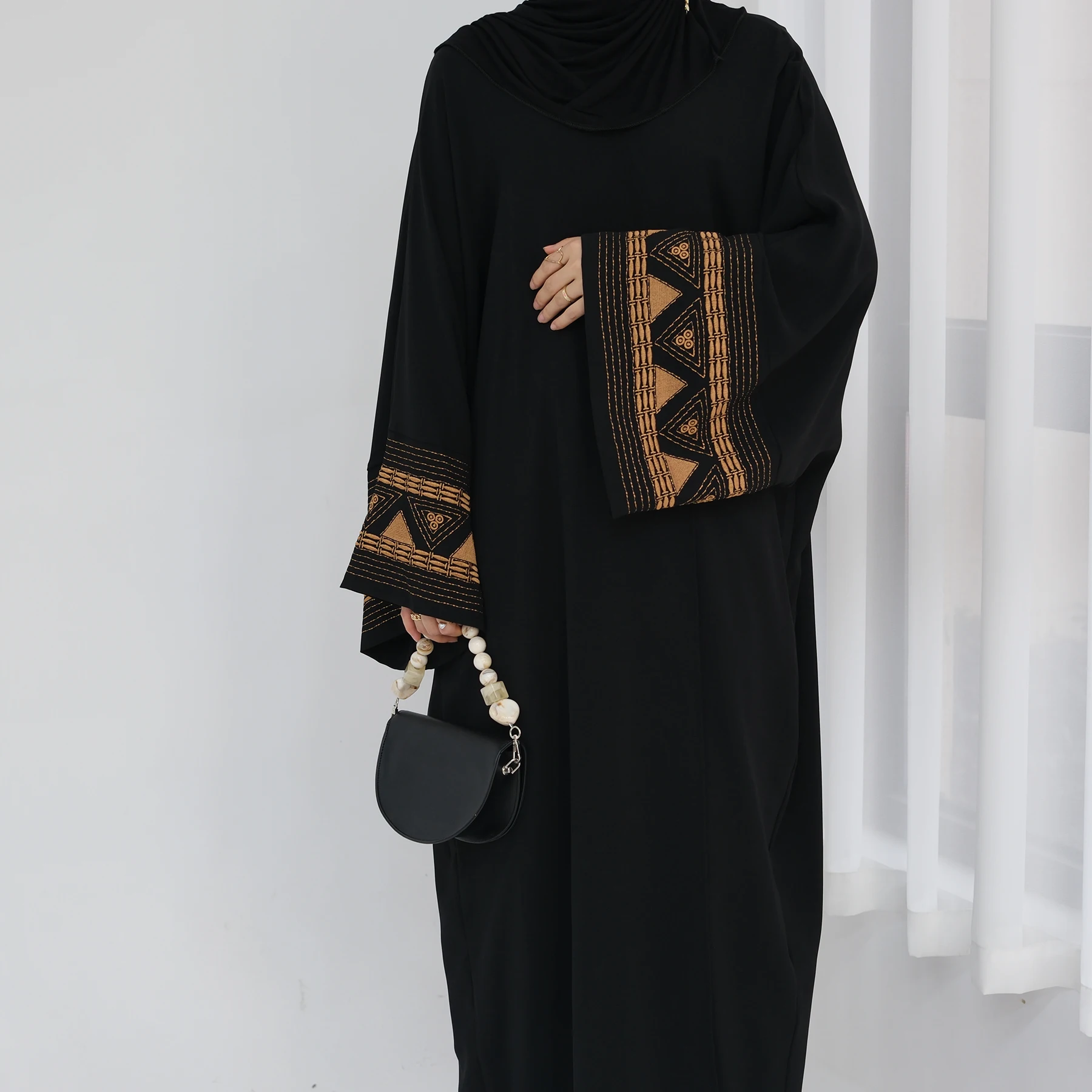 Loriya Latest Embroidery Abaya Designs Front Open Abaya Women Muslim Dress Abaya 2025 Islamic Clothing