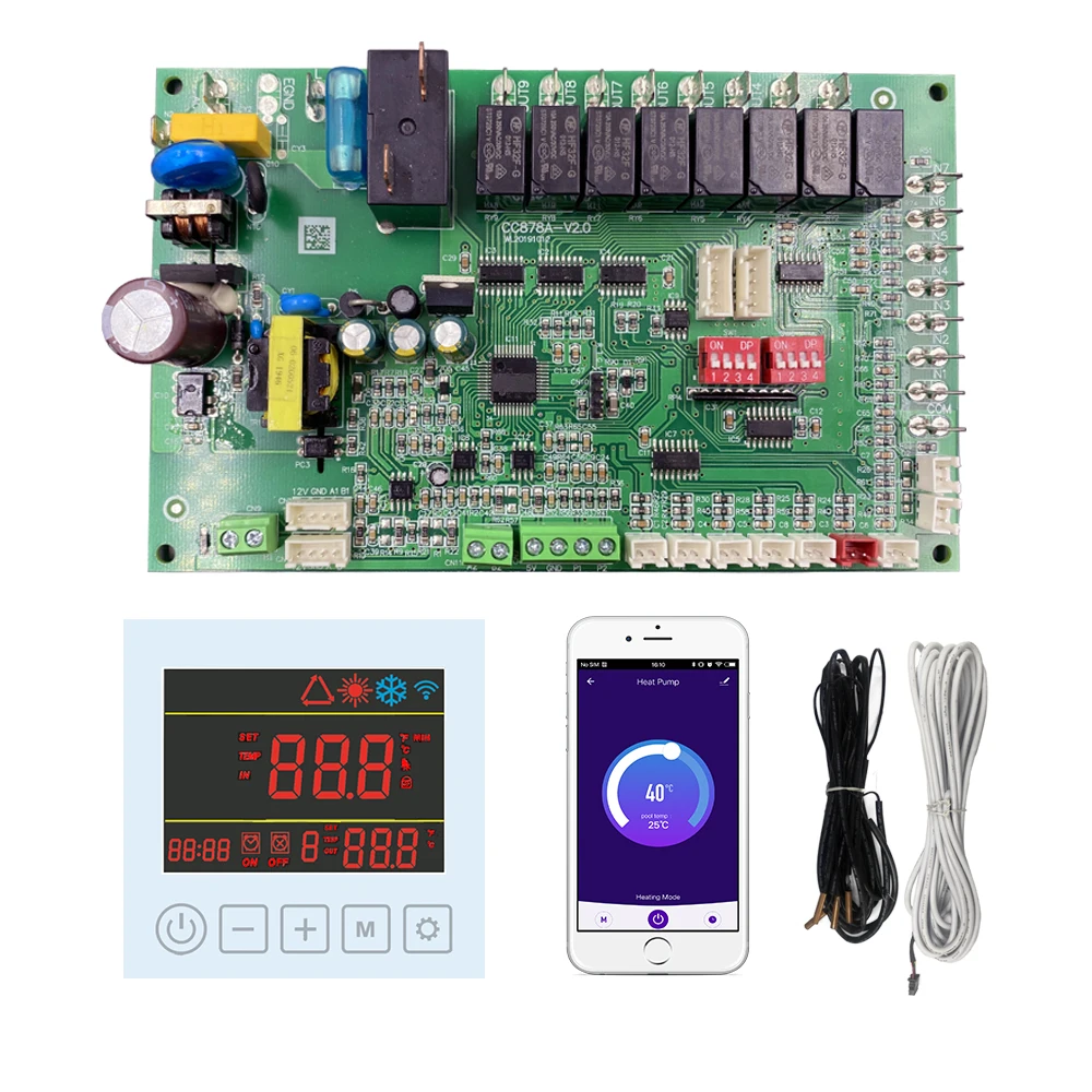 Commercial WIFI TUYA Inverter Swimming Pool Chiller Heat Pump Controller  Control Board