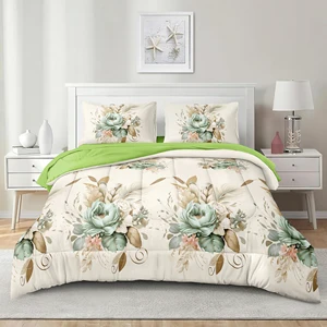Lilianna Thick Quilted Comforter Set 4-Piece - Winter Warm King Size Bedding