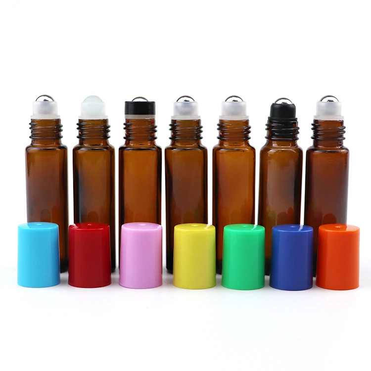 Leak proof 5ml 10ml 15ml roller bottle amber essential oil roller bottle essential oil roller bottle boxes