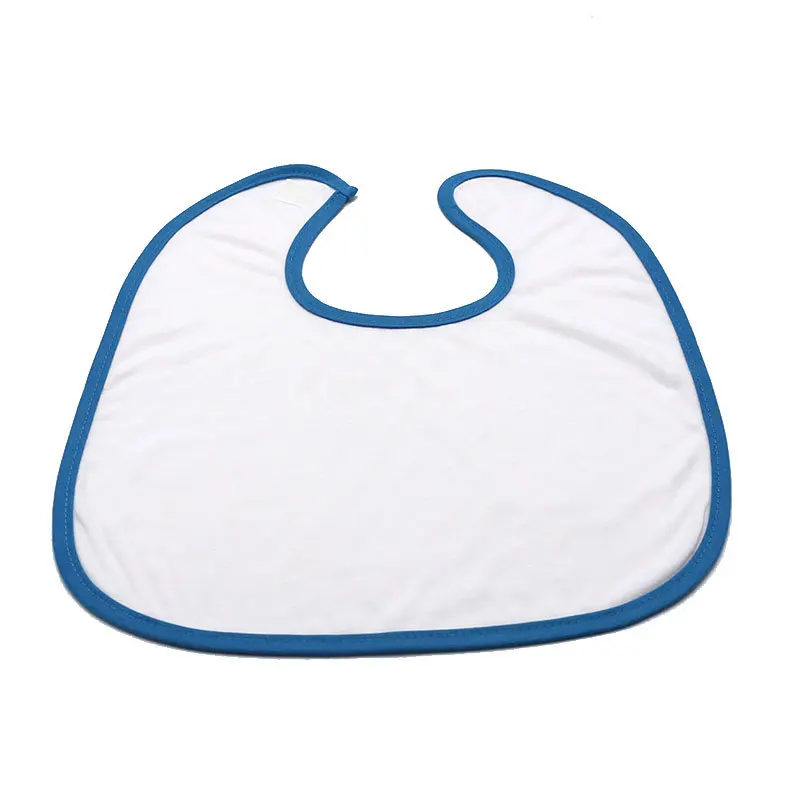 Двухсторонний детский слюнявчик из полиэстера и хлопка белый цвет для печати пользовательские детские предложения