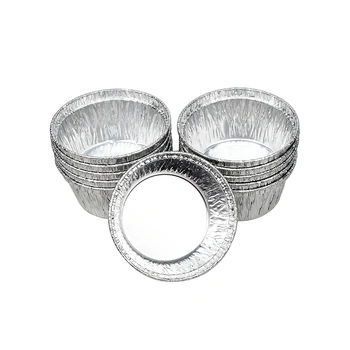 Laixin Round Aluminum Foil Microwave Baking Pans Disposable Mini Muffin Cupcake Pan 2000 Pcs