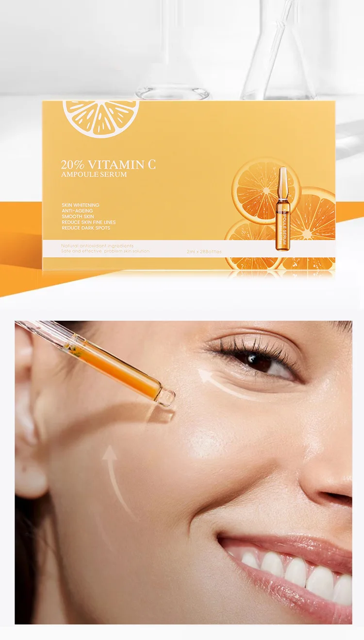 Facial Care Vit C Solution Whitening Ampoule Face Vitamin C Serum Hydrating Anti Wrinkle Ampoule