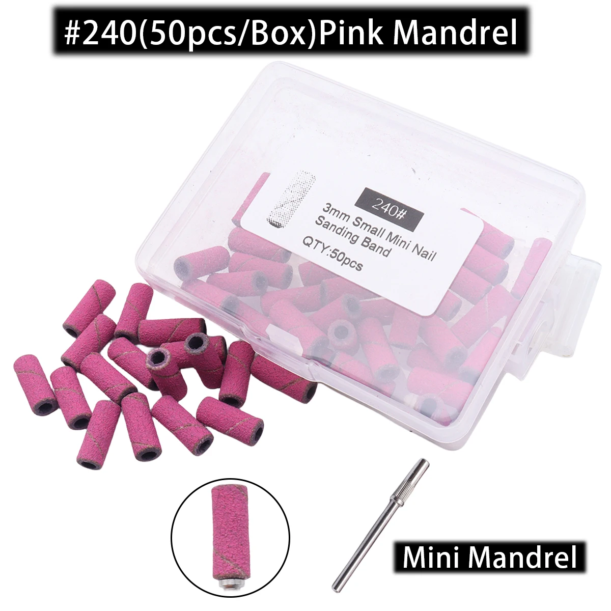 51pcs Mini Nail Drill Bit Nail Bits Drill Mandrel Bit For Nails 3mm