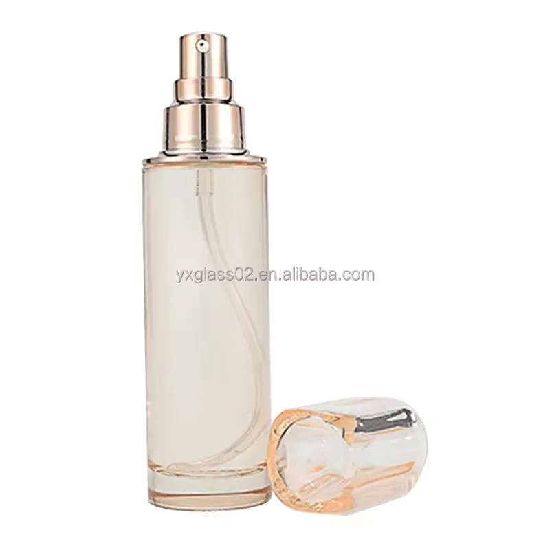 OEM Beauty glass  skincare container 30g50g40ml100ml120ml toner lotion serum cream cosmetic packaging set cosmetic glass bottles details