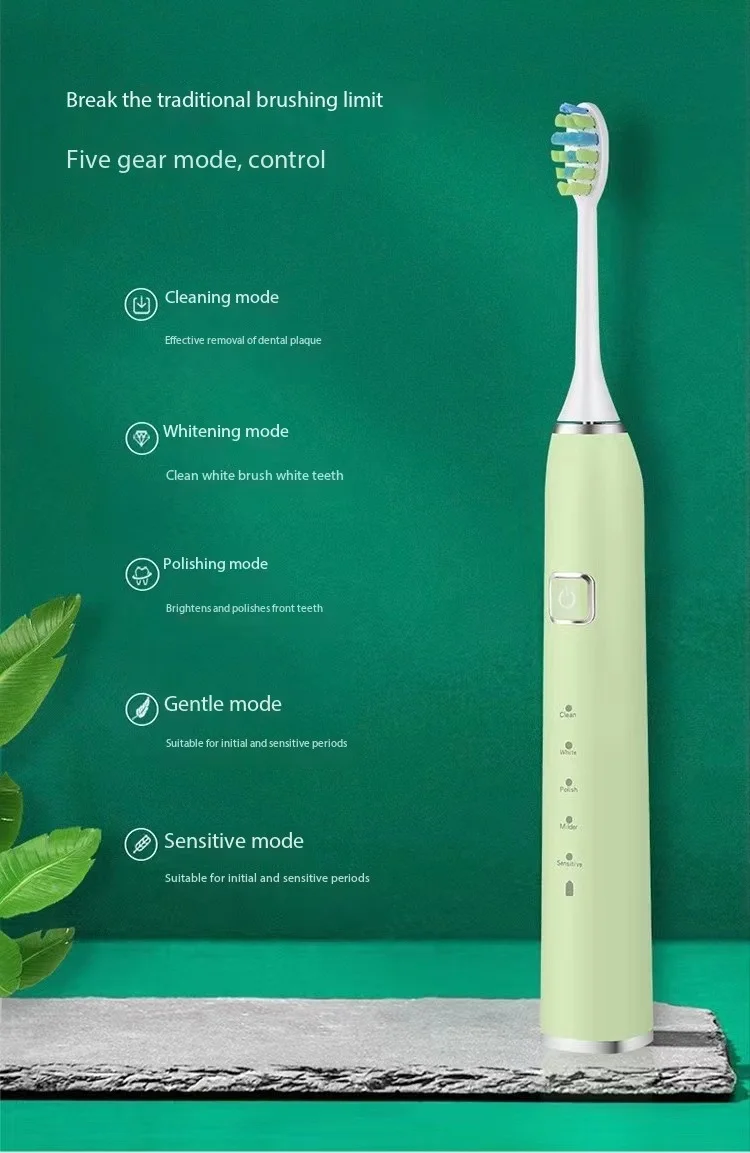 Wireless Charger Sonic Electric Automatic Toothbrush With Multiple ...