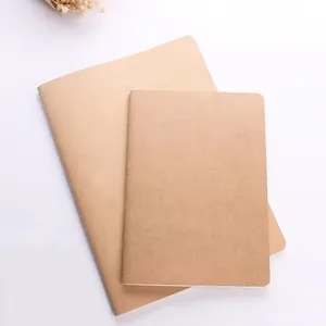 Customizable Kraft Paper A4 Notebook with Logo B5 Student Diary and Notes Book Sewing Binding Custom Book for Students